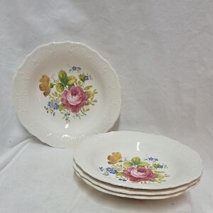 Vintage Washington Colonial June Rose Bowl, Set Of 4